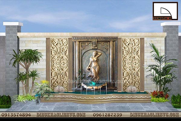 Phù điêu cô gái ôm bình, phù điêu châu Âu